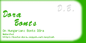 dora bonts business card